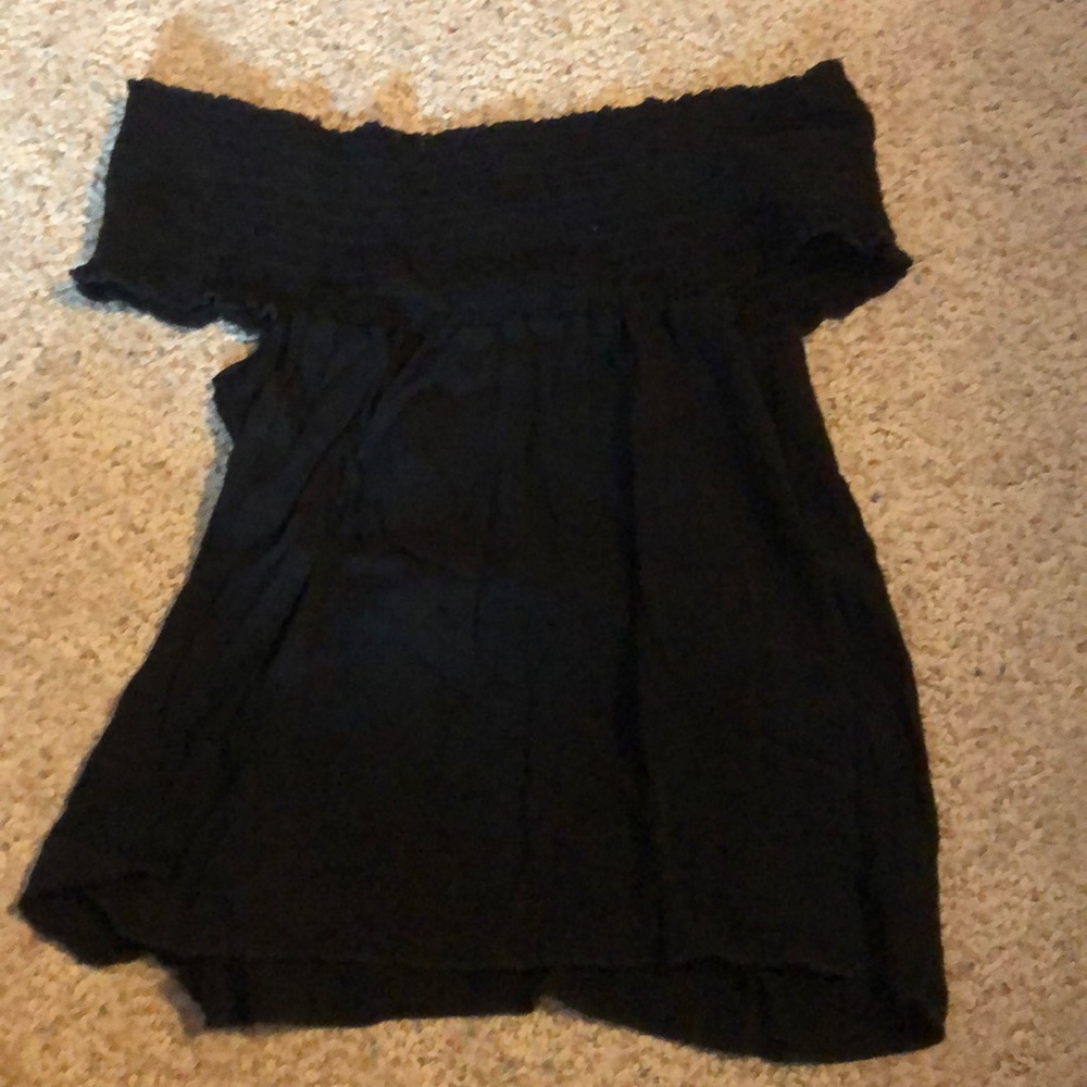 pac sun black off the shoulder top